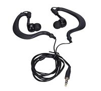 Bewinner Swimming Headphones IP68 Bone Conduction Earphones 3.5mm Plug with Replaceable Earplugs for Swimming Running Surfing Gym Black (Black)