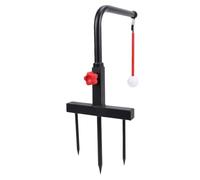 Bewinner Swing Trainer for Golf Practice - Iron Construction, 3 Height Adjustable, Automatic Ball Return for Accuracy, Power & Consistency, Quick Setup with Stake (Red)