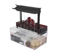 Bewinner Tabletop Fountains, Home Indoor Tabletop Zen Waterfall Fountain, Indoor Relaxation Fountain, Mini Tabletop Pool Leisure Fountain with Irregular Stones and Decorative LED Lights