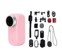 Bewinner Thumb Action Camera 4K, Wearable POV Camera with WiFi 1.47 Inch Screen EIS Anti Shake 150° Wide Angle, Magnetic Body Worn for Sports Cycling Motorcycle Vlogging (Pink)