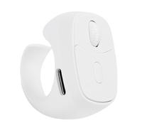 Bewinner TikTok Scrolling Ring Remote Control, Camera Shutter Remote, Wireless Bluetooth Scrolling Ring, Wireless Scroller Page Turner Clicker for E Book Reading Photography (White)