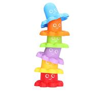 Bewinner Toddler Stacking Cup Toy Set for Shape Recognition and Imagination Building, Baby Bath Toy with Mesh Bag, Suitable for Ages 6 Months and Up