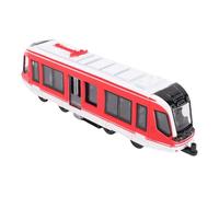 Bewinner Toy Set for Boys and Girls, Alloy Battery Powered Pull Back Model, Double Ended with Doors, Highly Detailed, Built-In Battery, Yellow (Red)