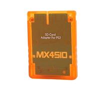 Bewinner Transparent Storage Card Adapter Plug and Play MX4SIO Memory Card Reader for Fat Console - Professional Game Console Accessory, Connect Storage to Memory (Translucent Orange)