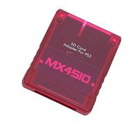 Bewinner Transparent Storage Card Adapter Plug and Play MX4SIO Memory Card Reader for Fat Console - Professional Game Console Accessory, Connect Storage to Memory (Transparent Red)