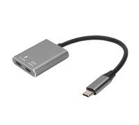 Bewinner Type C Adapter 5Gbps 8K 60Hz DisplayPort Alt Mode, PD 100W Fast Charging USB 3.0 Hub, Dual Type C Female Port Video Switch for Gaming Consoles Laptops Tablets AR Glasses