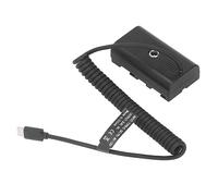 Bewinner Type C NP F970 Dummy Battery Fast Charging 8.4V 2A, Circuit Protection Spring Cable Continuous Power Adapter for Camera Monitor Fill Light NP F750 F570 F550
