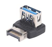 Bewinner Type E USB3.2 90 Degree Adapter, 10Gbps Speed, Lossless Signal Transmission, Compact Design, Durable ABS Material, Compatible with Most Motherboards (PH741B)