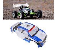 Bewinner Universal Lightweight RC Car Bodyshell Seamless Fit for 1/10 RC Car 26cm Wheelbase for Hobbyists PVC Material (Blue White)