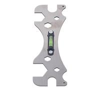 Bewinner Universal Multifunctional Bathroom Wrench with Level - Stainless Steel Special Wrench for Faucet, Shower, and Plumbing Install Tool, 7-in-1 Screw Openings
