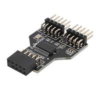 Bewinner USB 2.0 9-Pin to Dual 9-Pin Expansion Card Hub Converter, High-Speed RGB Deconcentrator & Adapter for XP/7/8/10, Compatible with USB VGA Docking Station