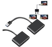 Bewinner USB 3.0 to Dual HDMI Adapter, USB Type A to HDMI Dual Monitor Display Adapter, 1920x1080P 5Gbps, USB Splitter 2 Monitors Extended Display for PC Laptop