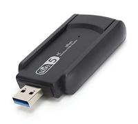 Bewinner USB 3.0 WiFi Adapter for PC Desktop Laptop, Dual Band 5GHz/2.4GHz Wireless Network Adapter with High Gain Antenna, AC1300Mbps USB WiFi Card, Plug and Play, Driver CD Included