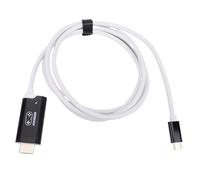 Bewinner USB C to HDMI 2.1 TV HD Cable, 4K 144Hz with 100W PD Charging Portable Travel TV Adapter Cord for 2 Dock Base Station Steam Deck ROG Ally USB C 3. Video Output 2m (Black White)