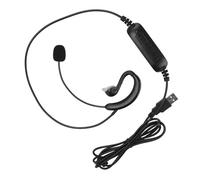 Bewinner USB Ear Hook Headset for Computer Notebook, In-Ear Headphone with One-Key Mute, Plug and Play Wired Headset for Skype QQ MSN Online Chat, Volume Adjustment, Lightweight