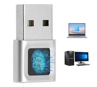 Bewinner USB Fingerprint Key Reader, 360 Degree Touch, Speedy Matching, Anti Spoofing Fingerprint Sensor for PC