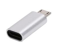 Bewinner USB Type C Adapter Converter Female to Micro Male, Aluminum Alloy USB C Charging Adapter, 480Mbps High-Speed Data Sync, Plug and Play, Silver (Silver)