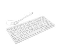 Bewinner USB Wired Keyboard 78 Keys Compact Silent Keyboard for PC Laptop Desktop Computer Tablet - Slim Quiet Typewriter Keyboards with Ergonomic Design, Lightweight 300g (White)