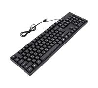Bewinner USB Wired Russian Keyboard with English, 104 Keys and 12 Hotkeys
