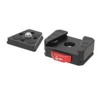 Bewinner V Lock Quick Release Plate, Female V Dock Male V Lock, 38mm Slot, 1/4 Inch Hole, Anti Shake, Camera Mount, Compatible with Stabilizers, Tripods, Cameras