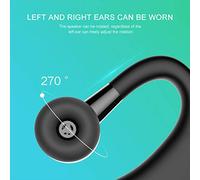 Bewinner V9 Single Ear BT4.1 Wireless Headset with 270 Degree Rotation for Hands- Calling Black ABS Material