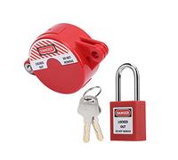 Bewinner Valve Lockout Safety Padlock, Compatible with Gas Valves, Water Meters, Heating Valves, and More, Made of ABS Plastic with Half-Moon Design