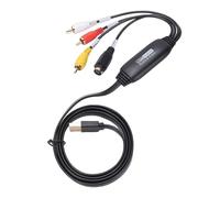 Bewinner VHS to Digital Converter, 1080P USB2.0 AV S Video to USB Adapter, AV to USB Audio Video Converter, Video Capture Card for VHS VCR Hi8 Mini DV DVD Transfer and Archiving