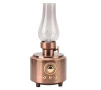 Bewinner Vintage Table Lamp Bluetooth Speaker, Retro Oil Lamp Style Wireless Speaker with Light, 5W 1200mAh, USB/TF Card/AUX Input for Bedroom Bar (Purple Bronze)