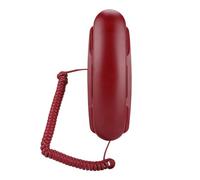 Bewinner Wall Mount Landline Telephone Extension Corded Phone No Caller ID for Home Hotel Office - Desk or Wall Mountable, Flash & Mute, Last Number Redial, Black (Red)