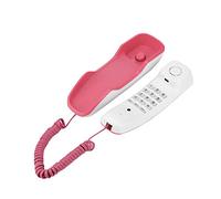 Bewinner Wall Telephone, Pink Corded Telephone with Pause/Mute/Redial Function, Elegant Slim Retro Wall Phone with Dial Pad for Home Office Hotel