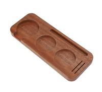 Bewinner Walnut Wood Tamping Station for 51mm Portafilter, Coffee Tamper Storage Holder Stand with Precise Slots for Home or Cafe Use