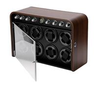 Bewinner Watch Winder Quiet LED Light Prevents Power Depletion for Automatic Watches Fiber Density Board