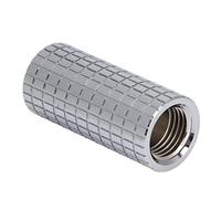 Bewinner Water Cooling Extender Fitting, 40mm Internal Thread Male to Female Extender Adapter PETG Tubing Connector, Solid Brass Durability, Computer Water Cooling Fittings (Silver)