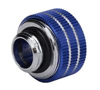 Bewinner Water Cooling Fitting, Brass PC Water Cooling Adapter for 14mm Rigid Tubes, Hard Tube Connector for PC Water Cooling Systems Extender Fitting Computer Accessories (Blue)