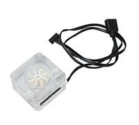 Bewinner Water Cooling Meter G1/4 Thread 8 Impeller 3 Way Durable Acrylic Revolving Speed Meter for Computer (White)