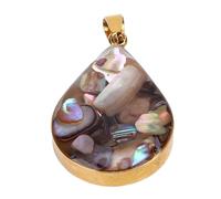 Bewinner Water Droplet Shaped Nature Stone Pendant, Unisex Silver Jewelry | Natural Gravel Necklace with Unique Stone Shape for Women and Men, Lightweight Gift for Birthday, Anniversary, Valentine Day