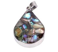 Bewinner Water Droplet Shaped Nature Stone Pendant, Unisex Silver Jewelry | Natural Gravel Necklace with Unique Stone Shape for Women and Men, Lightweight Gift for Birthday, Anniversary, Valentine Day