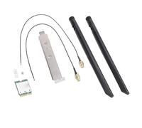 Bewinner WiFi 7 Wireless Card, M.2 Network Adapter Module Support 2.4G 5G 6GHz with 4K QAM 5.8Gbps Dual External Antennas, for 11 Laptops