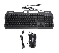 Bewinner Wired Keyboard and Mouse Combo, 104 Key RGB Backlit Gaming Keyboard & 1200 DPI Mouse, Aluminum Alloy Gaming Key for PC, Laptop, Desktop Computer