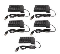 Bewinner Wired Number Pad 18 Keys, Ergonomic USB Mini Numeric Keypad, Plug and Play Quiet Typing for PC Laptop Desktop, 2 Pack (Silicone)