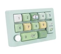 Bewinner Wired USB Numeric Keypad, One Handed Macro Mechanical Keyboard, 12 RGB LED Backlight, 12 Key Multifunction DIY Programmable Keypad for Office Gaming (Green)