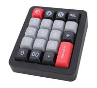Bewinner Wired USB Numeric Keypad, One Handed Macro Mechanical Keyboard, 12 RGB LED Backlight, 19 Key Multifunction DIY Programmable Keypad for Office Gaming (Black)