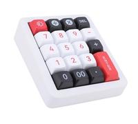 Bewinner Wired USB Numeric Keypad, One Handed Macro Mechanical Keyboard, 12 RGB LED Backlight, 19 Key Multifunction DIY Programmable Keypad for Office Gaming (White)