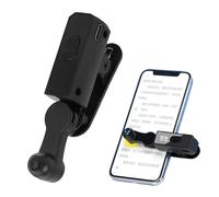 Bewinner Wireless Auto Clicker with Digital Display | 107-Speed Adjustable, Rechargeable Battery, Foldable Design, Non-Contact Tapping for Tablet/PC (Black)