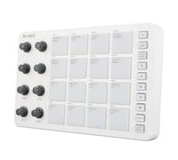Bewinner Wireless Bluetooth MIDI Controller, Portable USB MIDI Pad with 16 RGB Backlit Velocity Pads, 8 Assignable Knobs, Note Repeat & Full Level Key for Studio Music Production