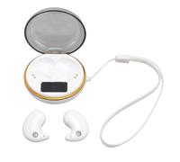 Bewinner Wireless Bluetooth Sleep Earbuds BT5.3 Touch Control, Super Thin Design, Digital Display Charging Case White for Comfortable All Day Wear (White)
