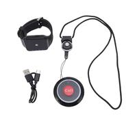 Bewinner Wireless Call System with Watch Receiver | RF Technology, Flashing/Vibration/Buzzer Alerts, Rechargeable & IPX4 for Home, Restaurant, Factory