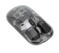 Bewinner Wireless Gaming Mouse, 1600 DPI USB Optical Computer Mice, RGB Backlit Transparent Shell Ergonomic Mouse, BT 5.0 + 2.4G 2 Mode, Rechargeable Gaming Mice for PC, Laptop (Black)