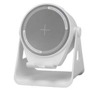 Bewinner Wireless Induction Speaker, Multifunctional Bluetooth Phone Holder with RGB Light & 360° Rotation, HD Stereo Sound, Compatible with Smartphone & Tablet (White)