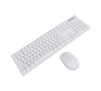 Bewinner Wireless Keyboard and Mouse Combo, 2.4G Full Size Keys Keyboard, Wireless Ergonomic Mouse, for Desktop Laptop PC (White)